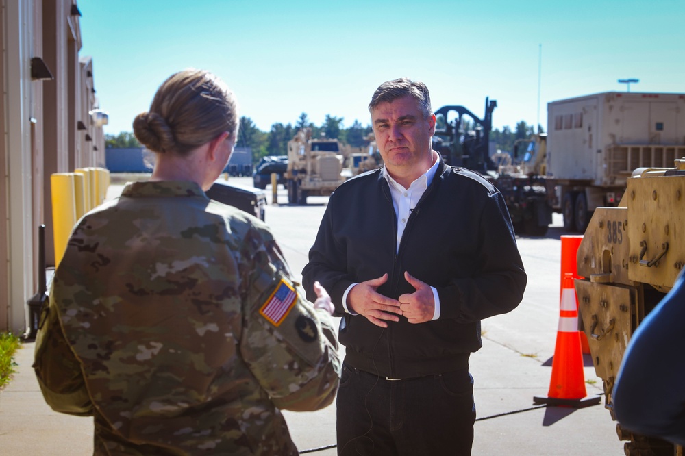 Croatian President Zoran Milanović visits Camp Ripley Training Center