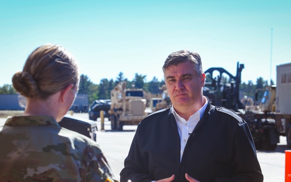 Croatian President Zoran Milanović visits Camp Ripley Training Center