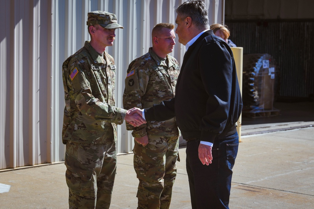 Croatian President Zoran Milanović visits Camp Ripley Training Center