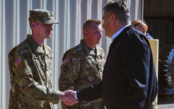 Croatian President Zoran Milanović visits Camp Ripley Training Center