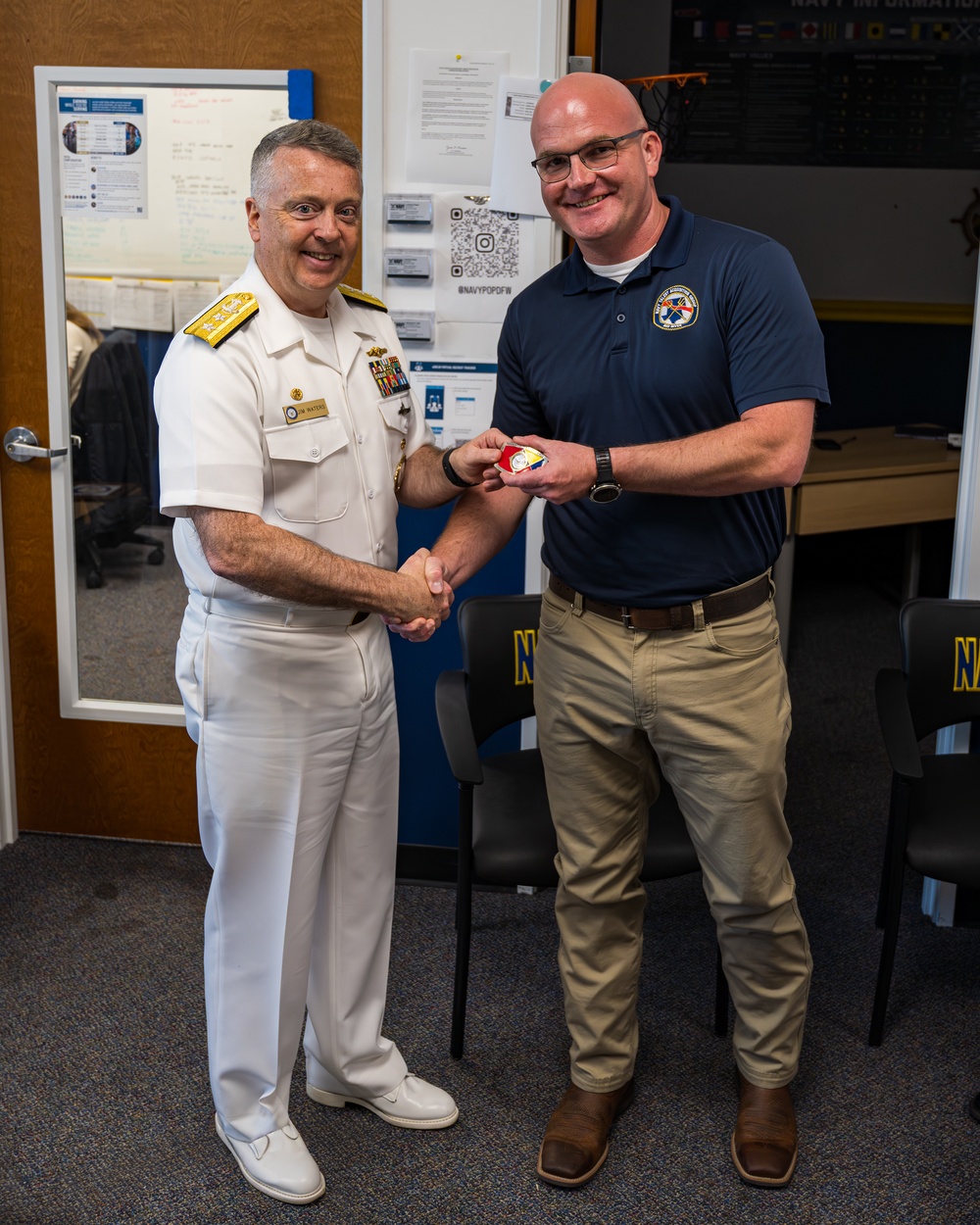 RADM Waters visits NTAG Red River recruiters
