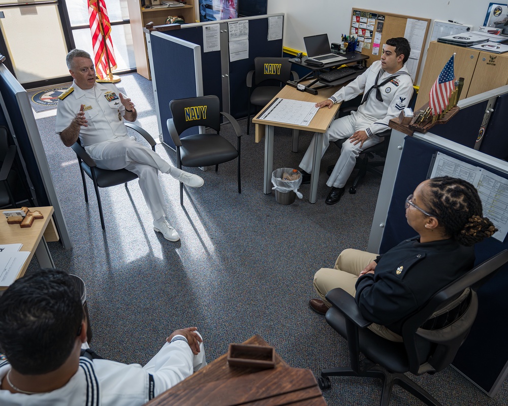RADM Waters visits NTAG Red River recruiters