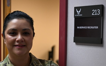 Eielson welcomes first in-service recruiter
