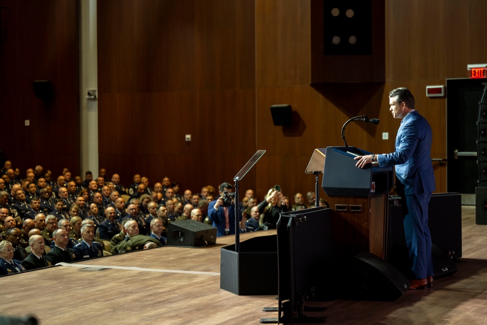SW Delivers a War Department Address