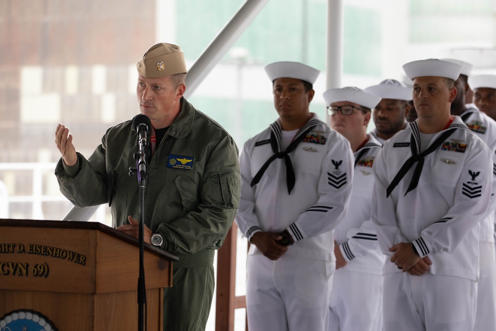 9/11 Memorial service onboard IKE