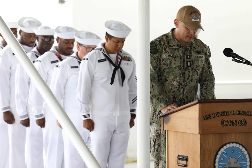 9/11 Memorial service onboard IKE