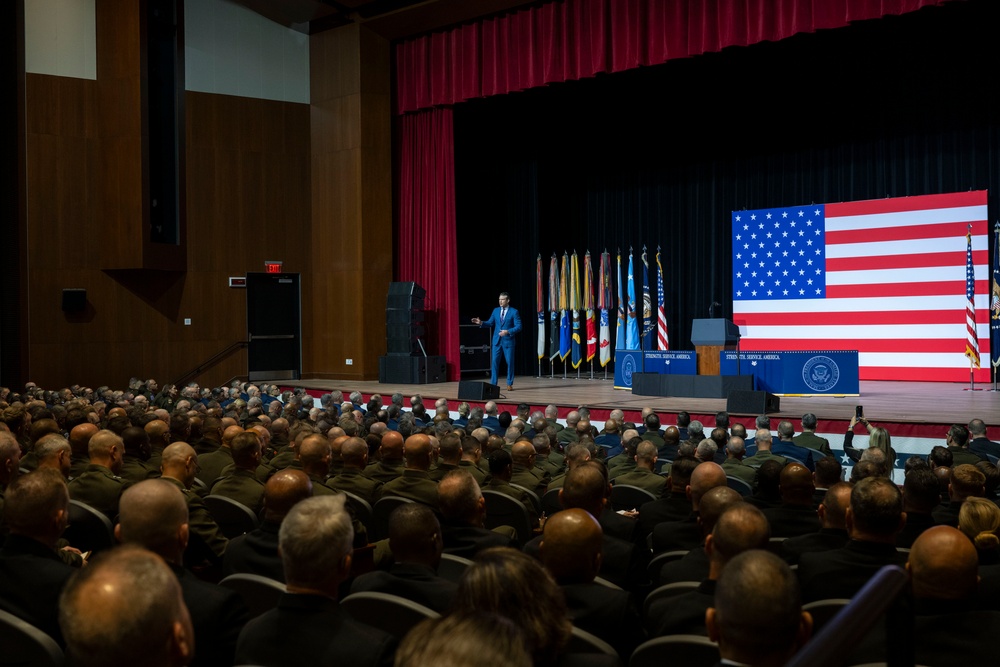 SW Delivers a War Department Address