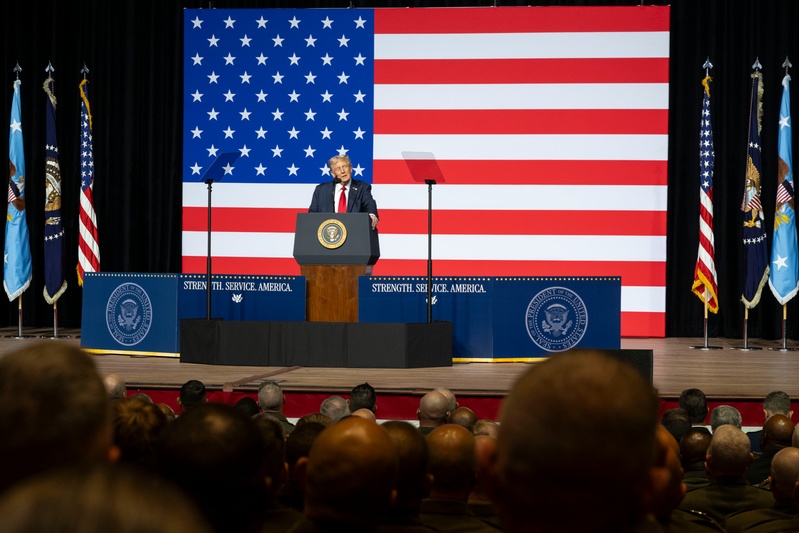 SW Delivers a War Department Address