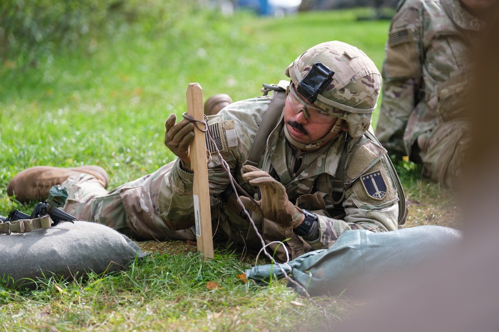 U.S. Army Soldiers test on weapons lanes for expert badges