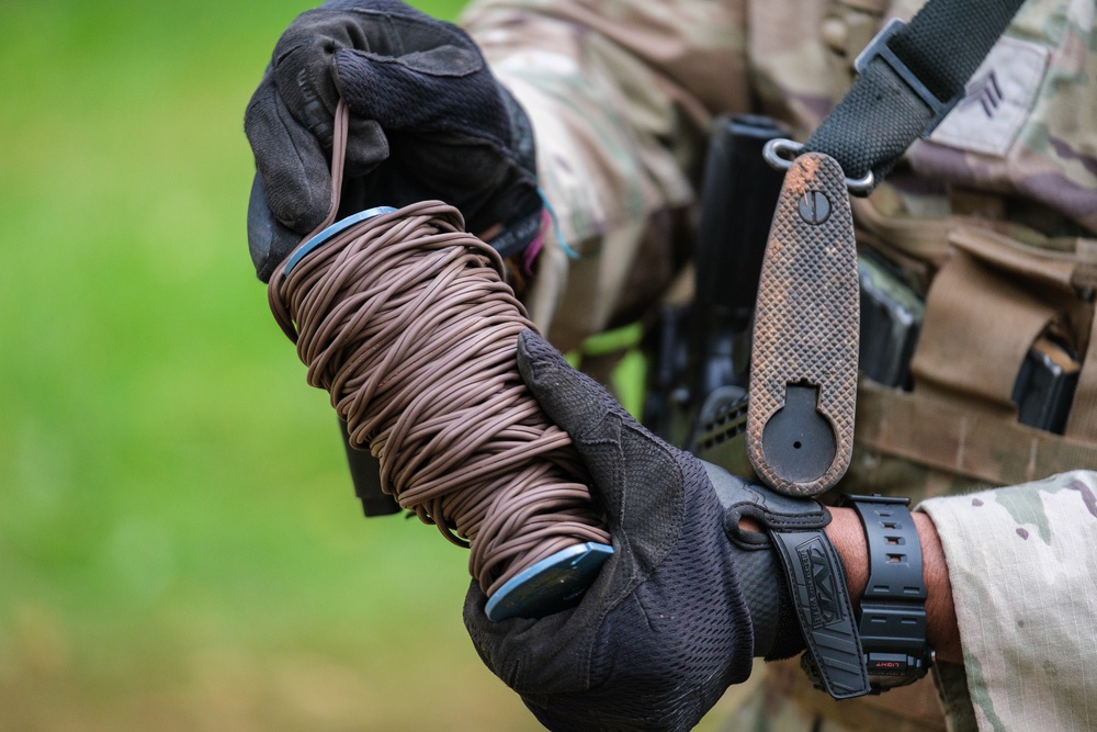 U.S. Army Soldiers test on weapons lanes for expert badges
