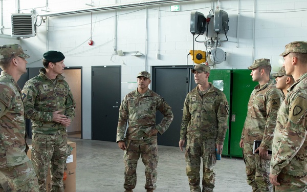 British Brig. Gen. Andrew Ridland, 1st Armored Division, Deputy Commanding General Visits Camp Tapa, Estonia