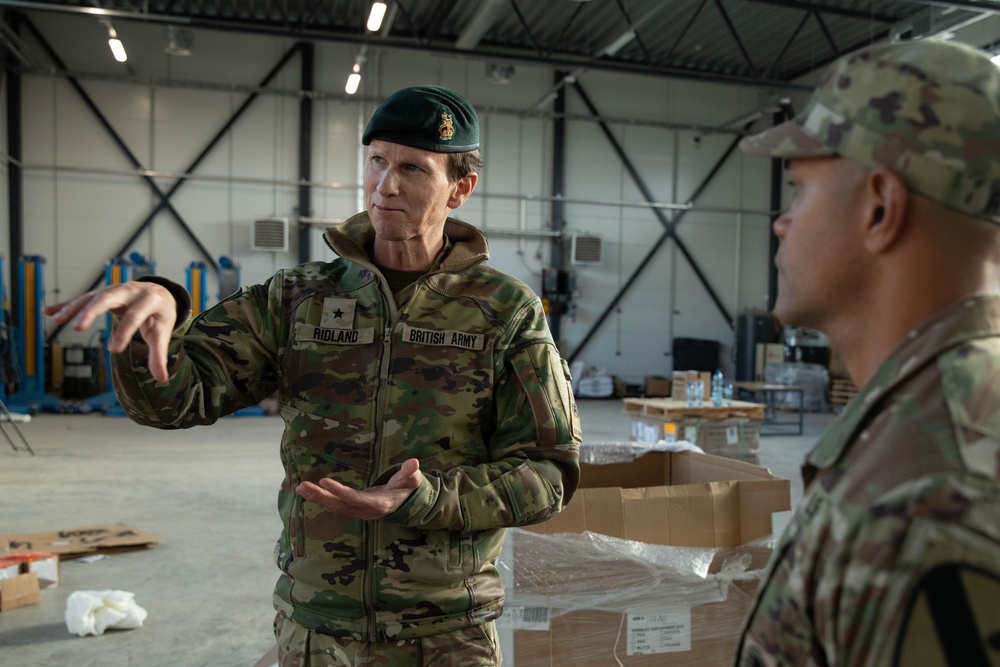 British Brig. Gen. Andrew Ridland, 1st Armored Division, Deputy Commanding General Visits Camp Tapa, Estonia