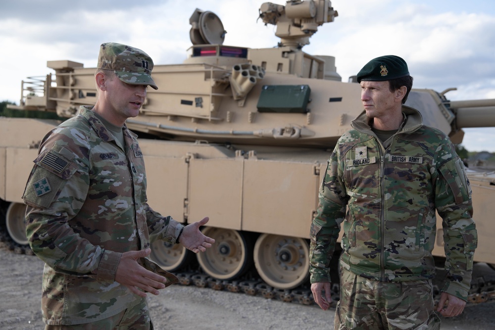 British Brig. Gen. Andrew Ridland, 1st Armored Division, Deputy Commanding General Visits Camp Tapa, Estonia