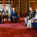 Croatian President Zoran Milanović visits with Minnesota Governor Tim Walz