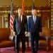 Croatian President Zoran Milanović visits with Minnesota Governor Tim Walz