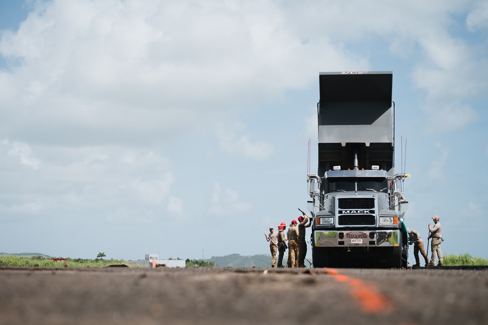RED HORSE Squadron Airmen Conduct Flightline Repairs
