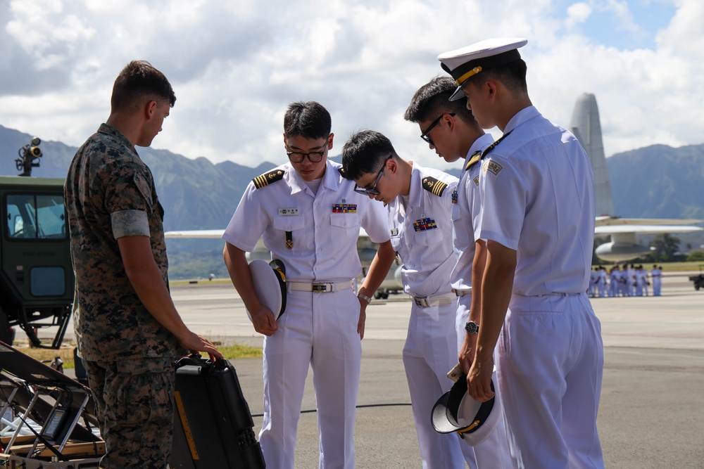 Republic of Korea cadets tour MAG-24 static display