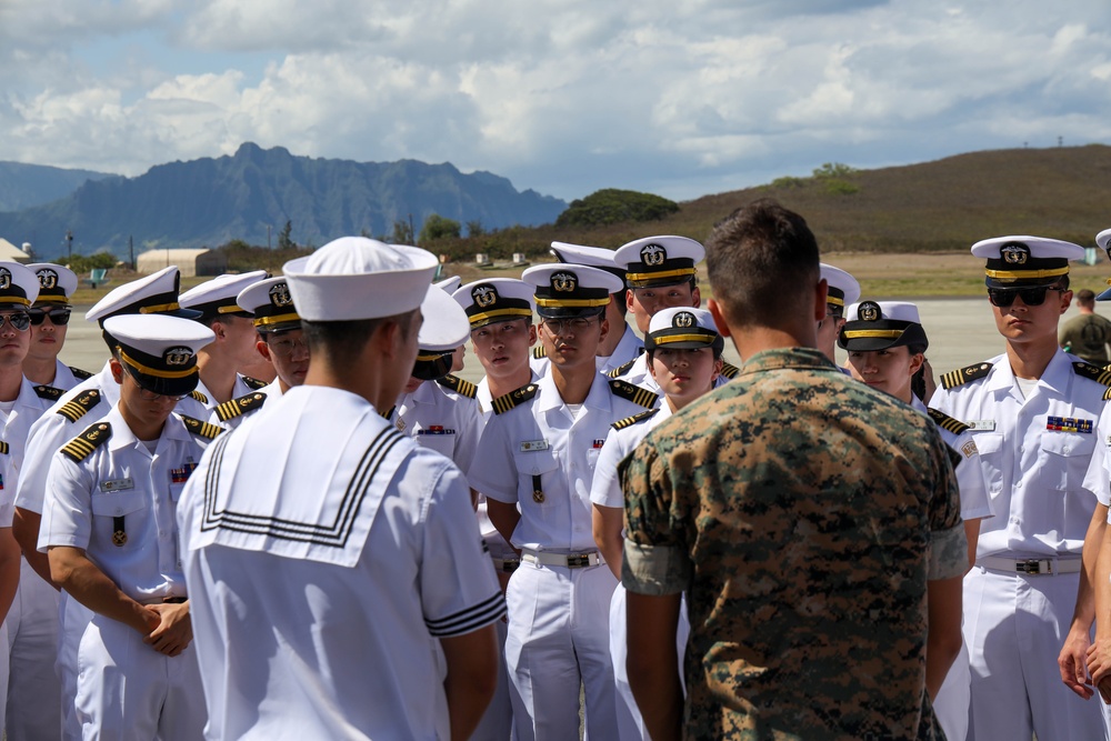 Republic of Korea cadets tour MAG-24 static display