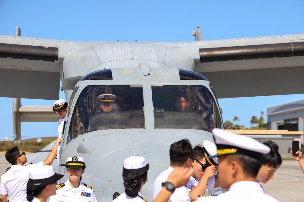 Republic of Korea cadets tour MAG-24 static display