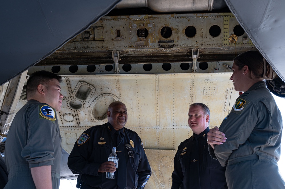 Leadership of Minot Police Department meets with commanders of Minot Air Force Base.