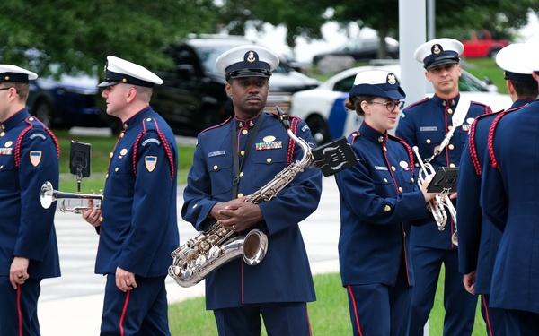 U.S. Coast Guard Band plays at Coast Guard Headquarters