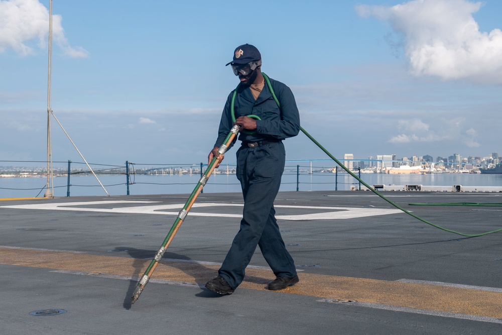 Sailors Conducts Maintenance Across USS America (LHA 6)