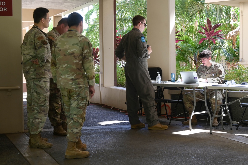15th Medical Group hosts 2025 flu line