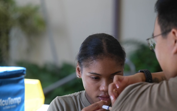 15th Medical Group hosts 2025 flu line