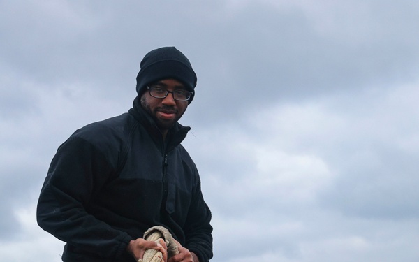 LSSA David Simmons hauls out the mooring line