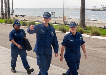 The Chaplain of the Coast Guard visits with Coast Guard Sector Los Angeles-Long Beach for wellness to members in operations.