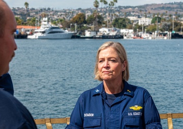 The Chaplain of the Coast Guard visits with Coast Guard Sector Los Angeles-Long Beach for wellness to members in operations.