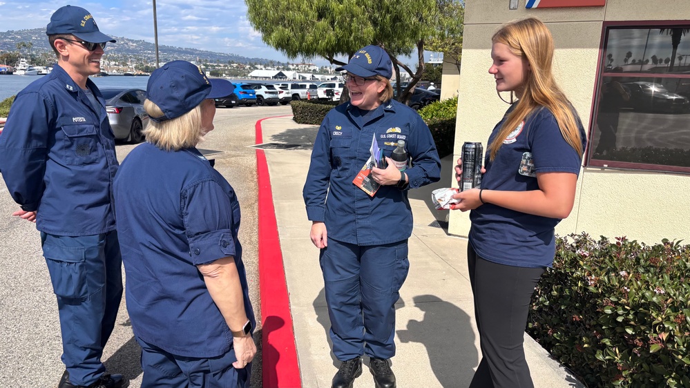 The Chaplain of the Coast Guard visits with Coast Guard Sector Los Angeles-Long Beach for wellness to members in operations.