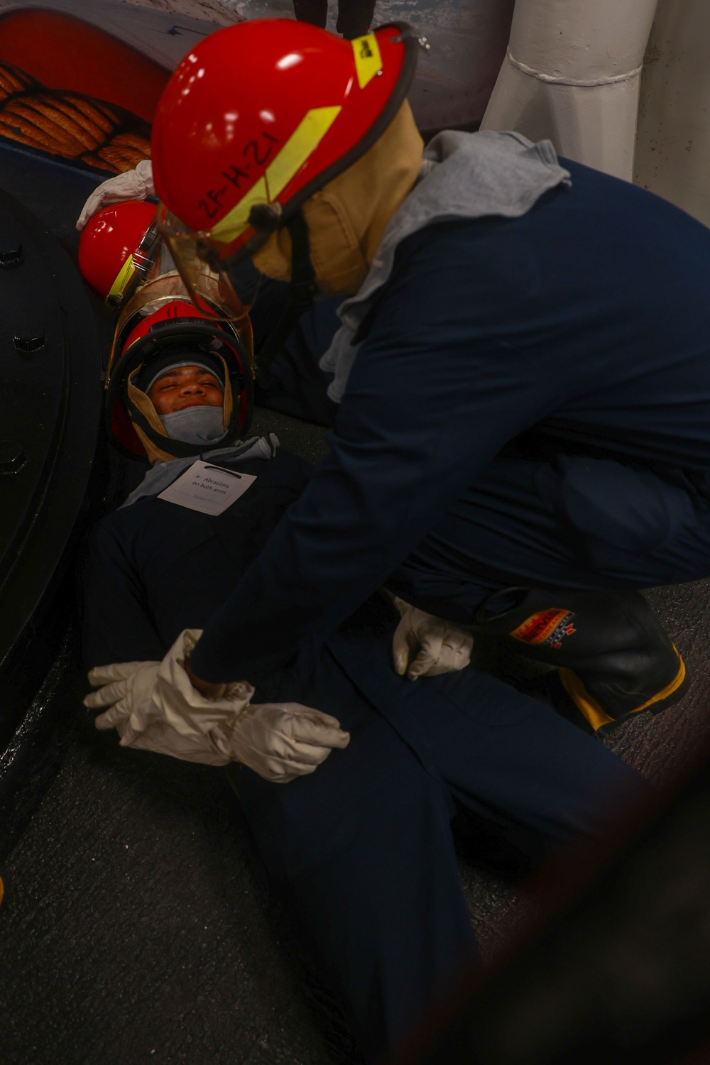 Iwo Jima Sailors Conduct General Quarters Drill