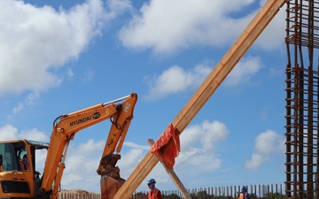 Construction Crews Make Progress on a New Build at Marine Corps Base Camp Blaz
