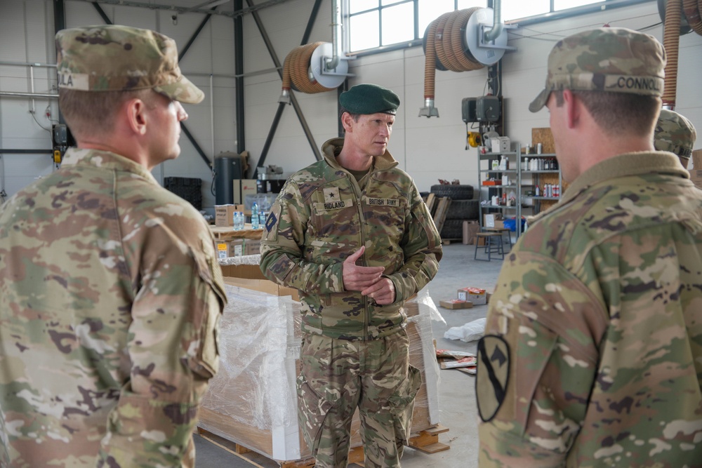 British Brig. Gen. Andrew Ridland Visits Camp Tapa, Estonia