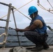 USS WAYNE E. MEYER SAILORS CONDUCT MAN OVERBOARD DRILL