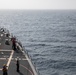 USS WAYNE E. MEYER SAILORS CONDUCT RAS WITH USNS JOHN LEWIS