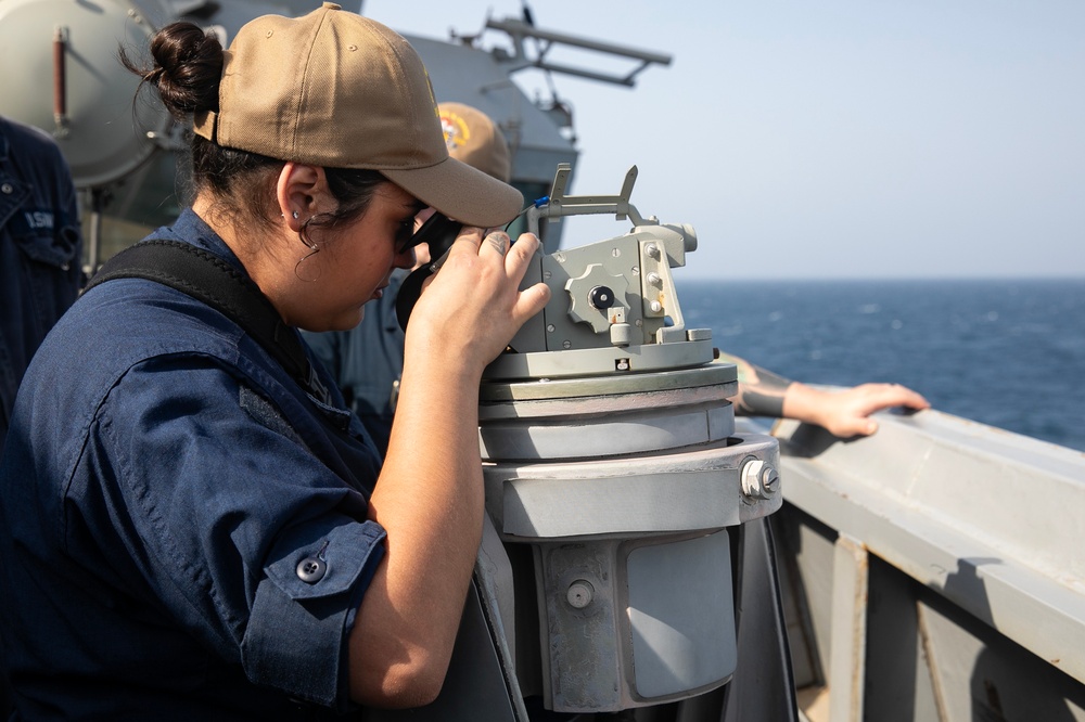 USS WAYNE E. MEYER CONDUCTS DAILY OPERATIONS