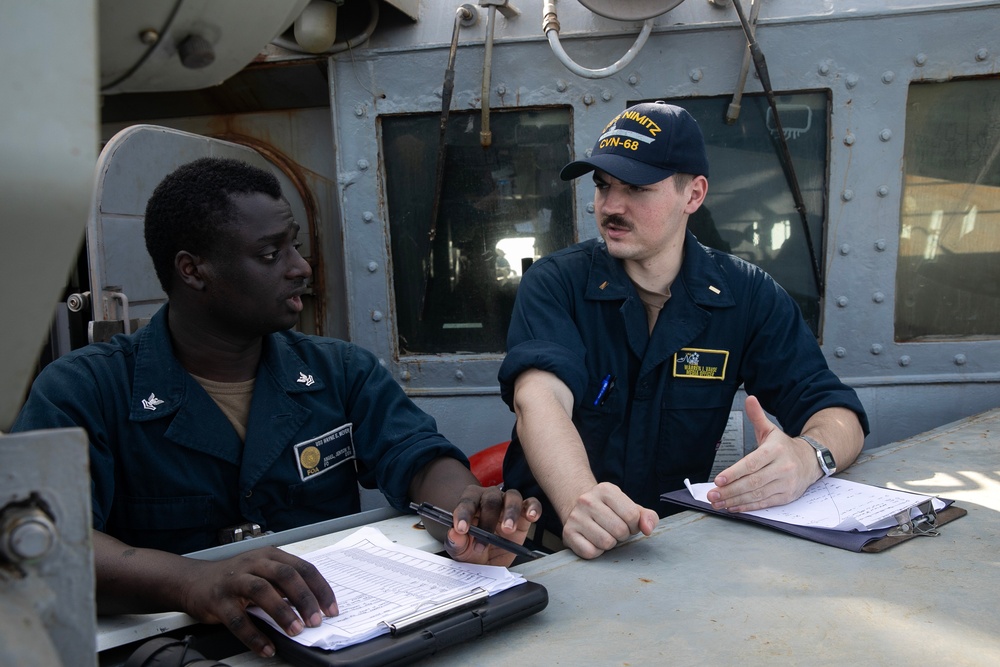 USS WAYNE E. MEYER CONDUCTS DAILY OPERATIONS