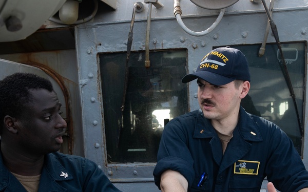 USS WAYNE E. MEYER CONDUCTS DAILY OPERATIONS