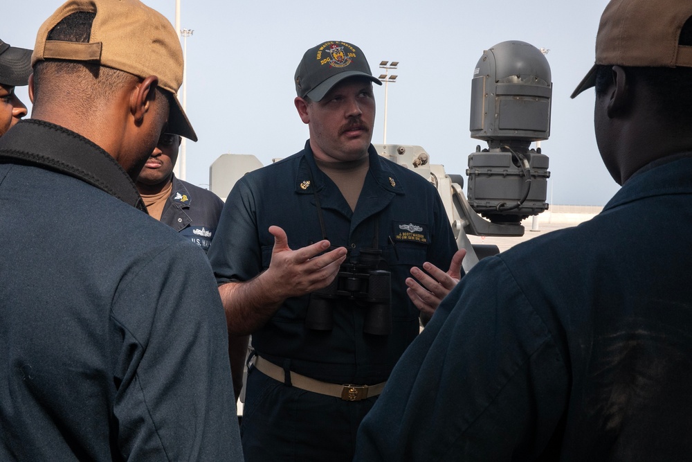 USS WAYNE E. MEYER CONDUCTS SEA AND ANCHOR EVOLUTION