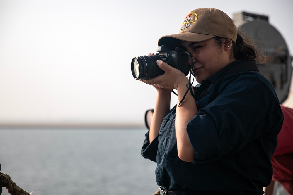 USS WAYNE E. MEYER CONDUCTS SEA AND ANCHOR EVOLUTION