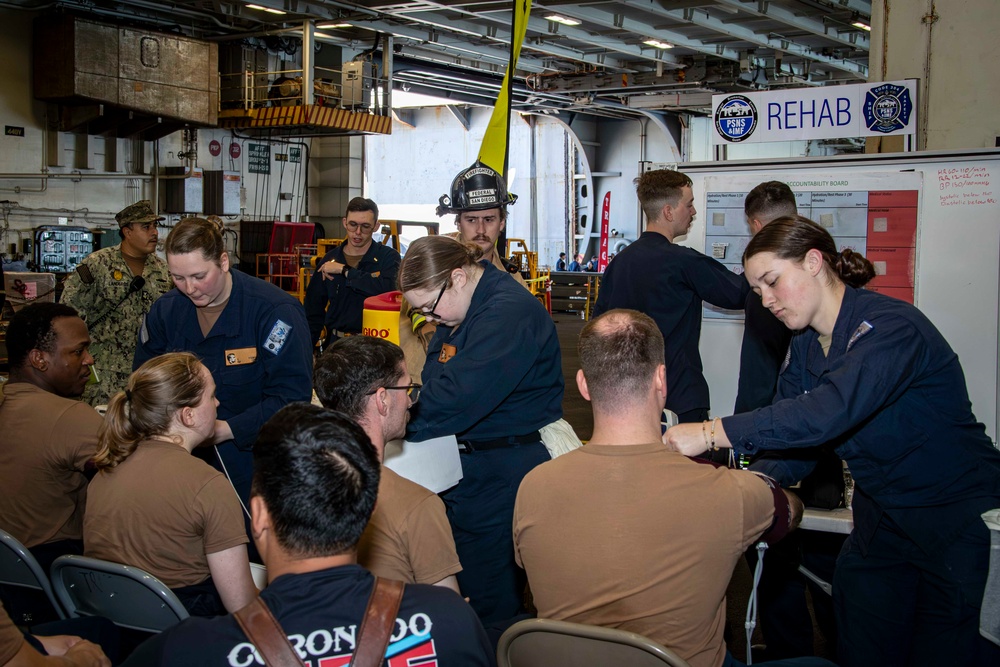 Abraham Lincoln conducts routine operations