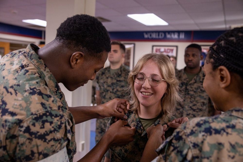 6th Marine Corps District Corporal Willis Promotion