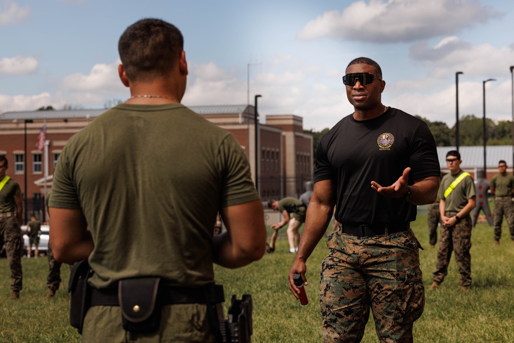 Marine Security Guard OC Spray Training