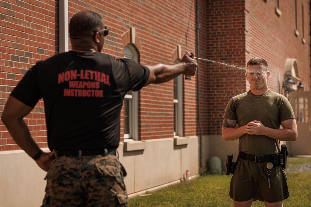 Marine Security Guard OC Spray Training