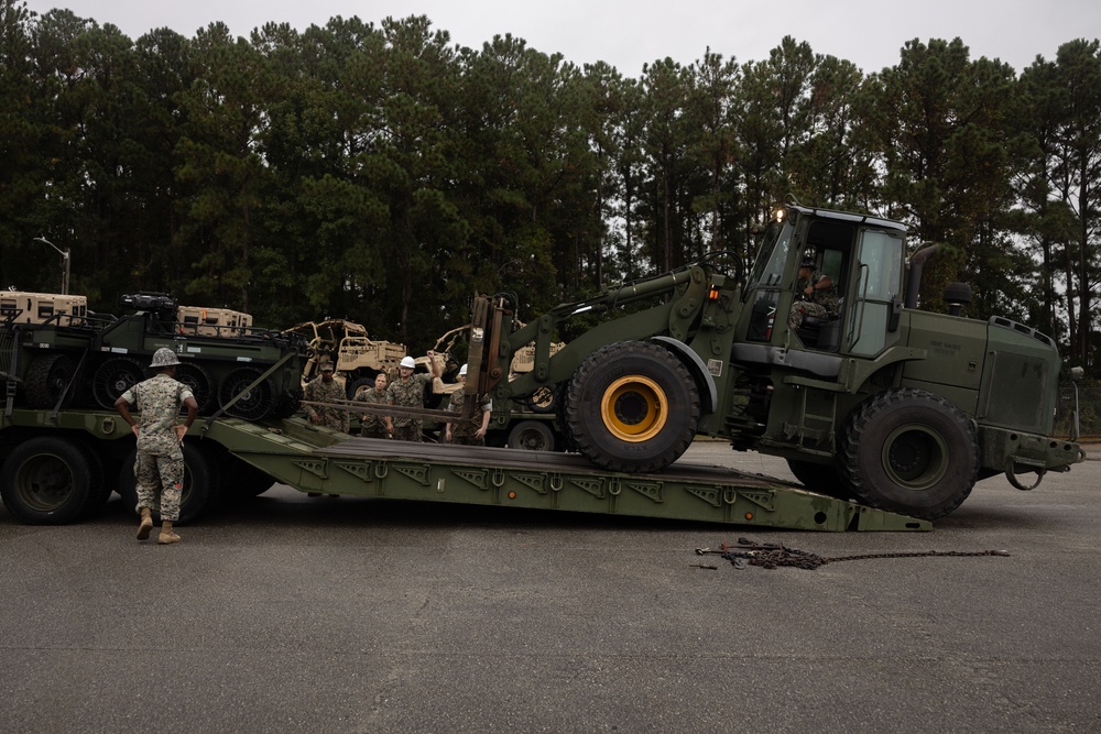 2nd DSB Transports Vehicles in Preparation for an Upcoming UGV Demo