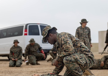 Marines and Sailors with CLB-7 and 1st Med. Bn. participate in a FEX