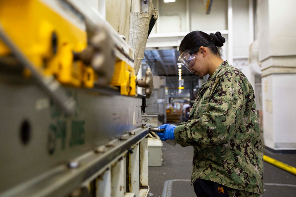 Abraham Lincoln conducts routine operations