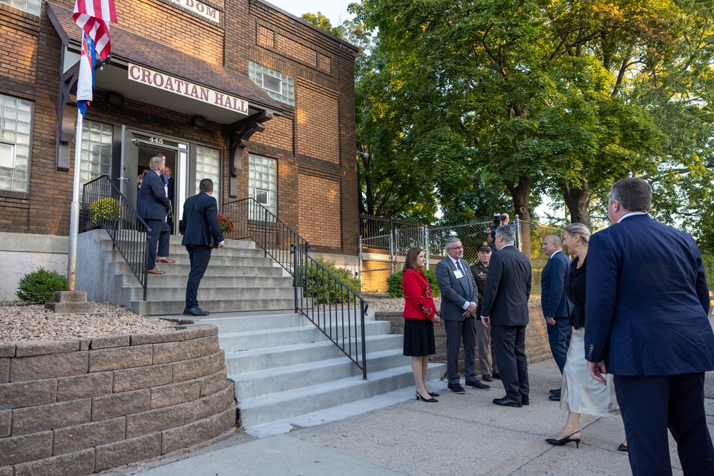 Croatian President Zoran Milanović visits Croatian Hall in Minnesota